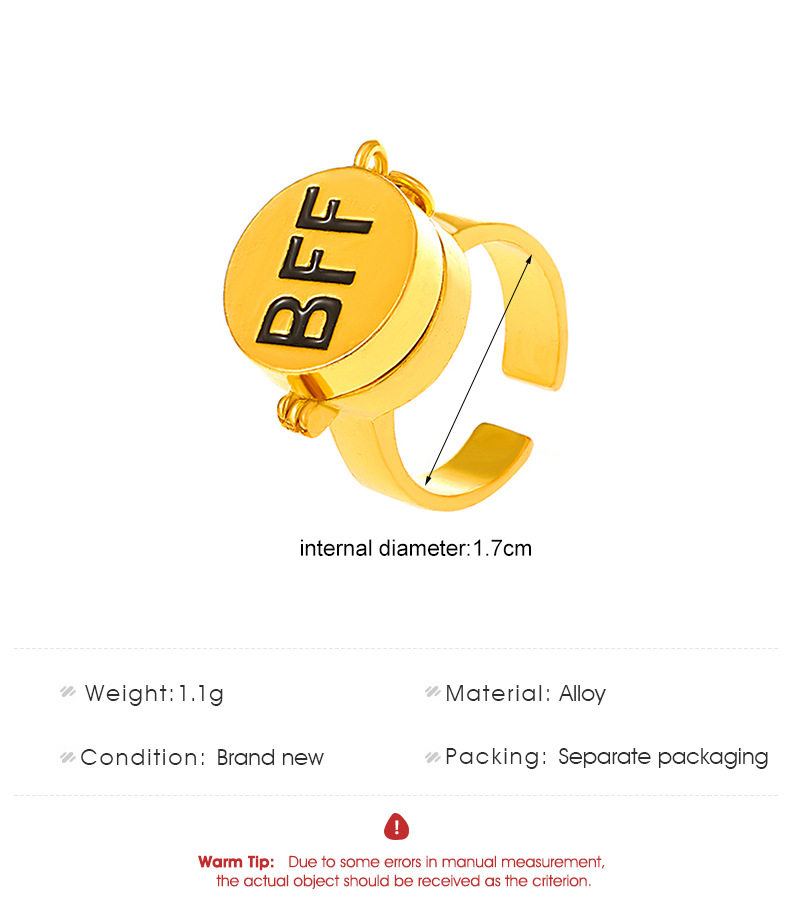 Retro Letter Alloy Plating Unisex Rings