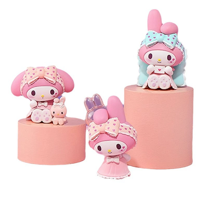 Фигурка-сюрприз (Sanrio) Melody и Kuromi в пижамах, коллекционная, шанс 1/96