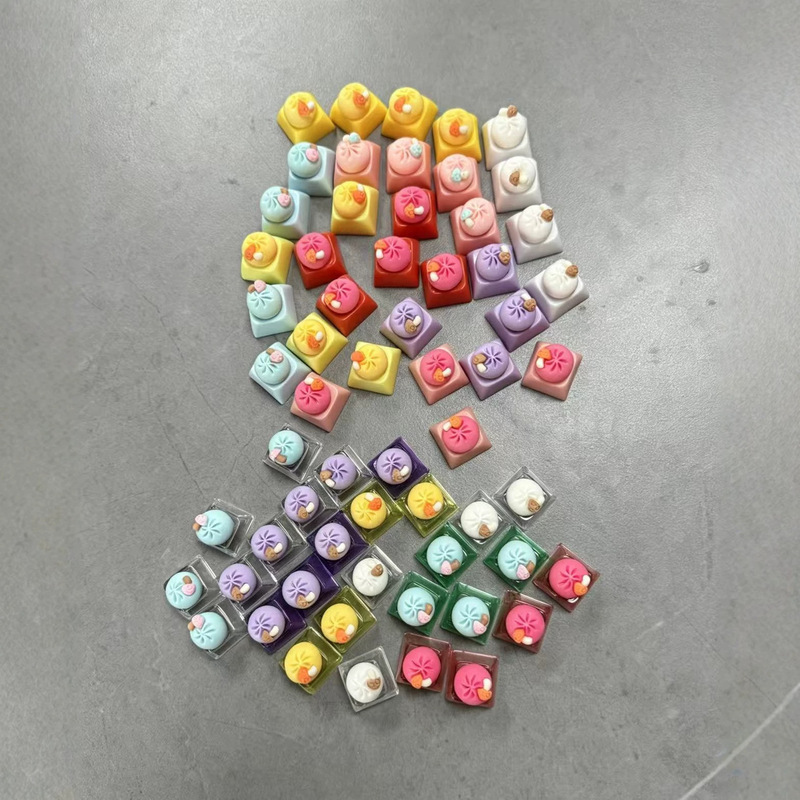 Customized DIY Cartoon Resin Xiaolongbao Mechanical Keyboard Cross-Axis Universal Keycaps Wholesale Supply Customized DIY Cartoon Resin Xiaolongbao Mechanical Keyboard Cross-Axis Universal Keycaps Wholesale Supply