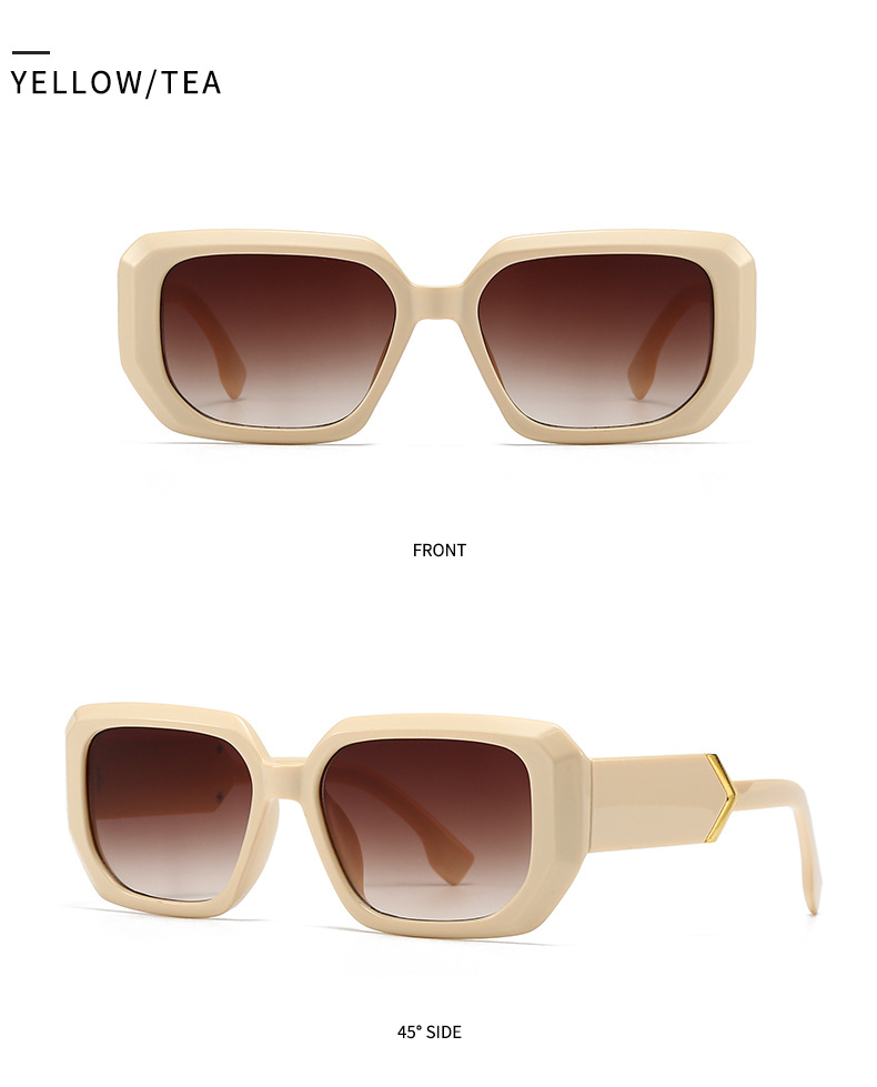 Square Sunglasses For Men And Women Modern Retro Decorative Frame_voghion.com