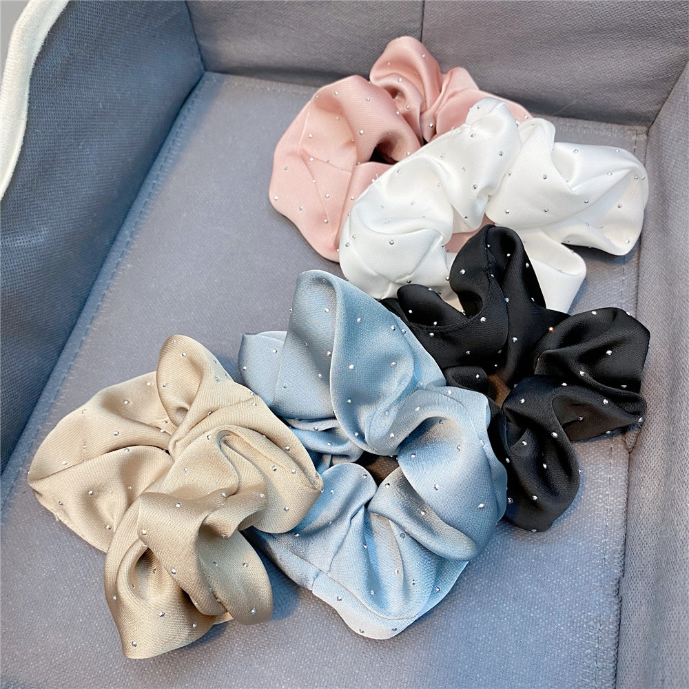 Fashion Head Rope  New Headwear Full Diamond Solid Color Hair Scrunchies display picture 1