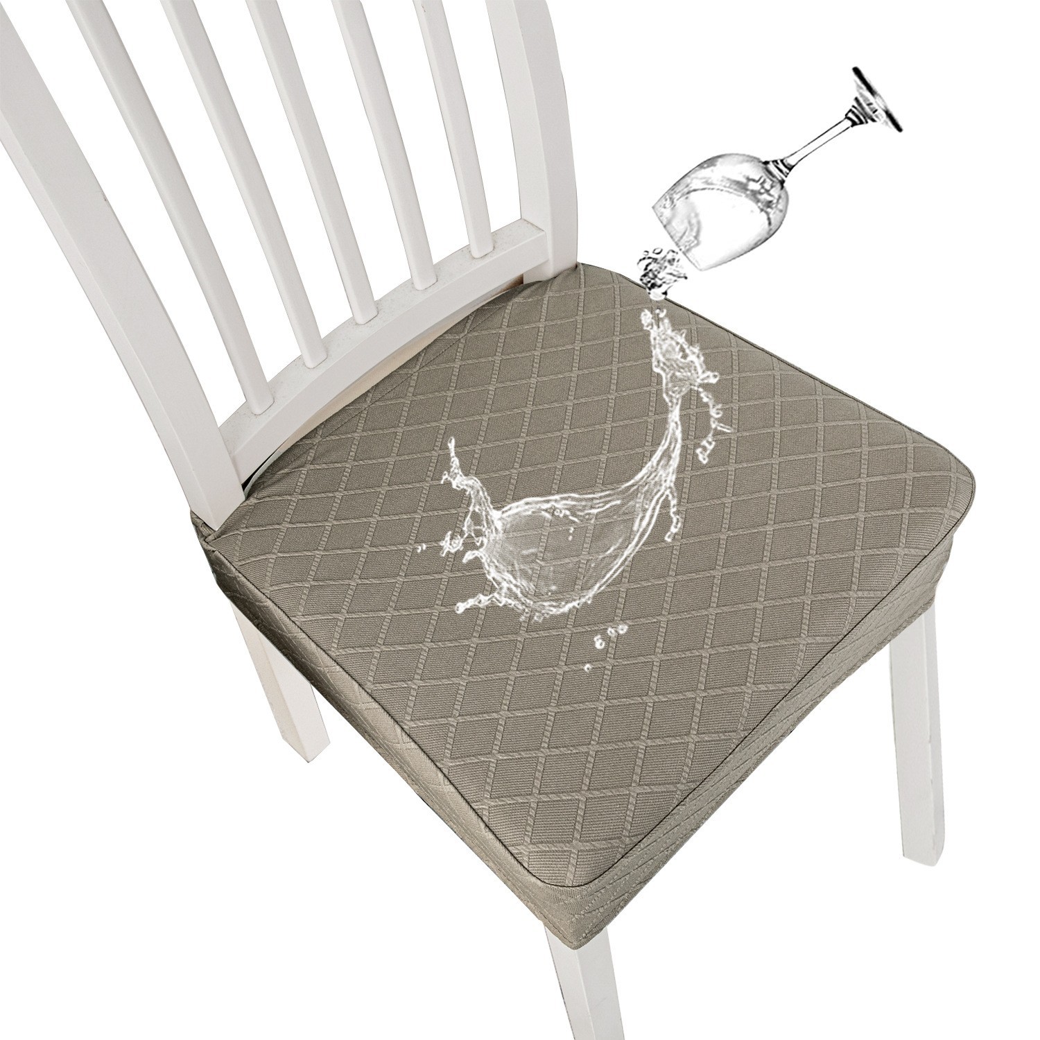 Funda de Silla Transfronteriza de Amazon, Tejida con Patrón de Diamantes, Color Sólido, Elástica, Impermeable, para Hotel, Casa de Huéspedes y Hogar