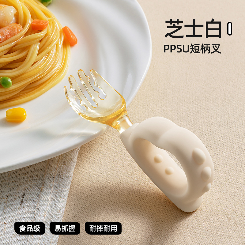 Cheese white-short handle fork