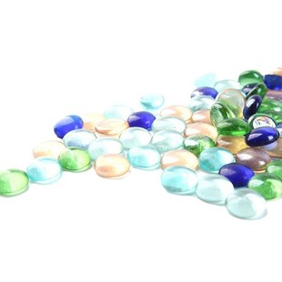 [landscape stone] aquarium landscape blue cashew glass beads fluorescent stone blue stone crystal stone 1kg