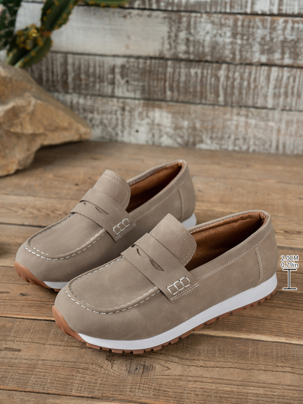 Comfortable Plus Size Women's Running Shoes Spring British Style Loafers Thick Soled_voghion.com