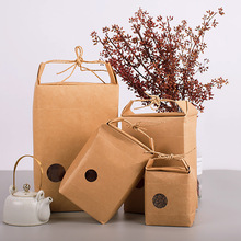 牛皮纸米袋覆膜开窗创意手提礼盒散装大米米砖茶叶粽子礼品包装袋