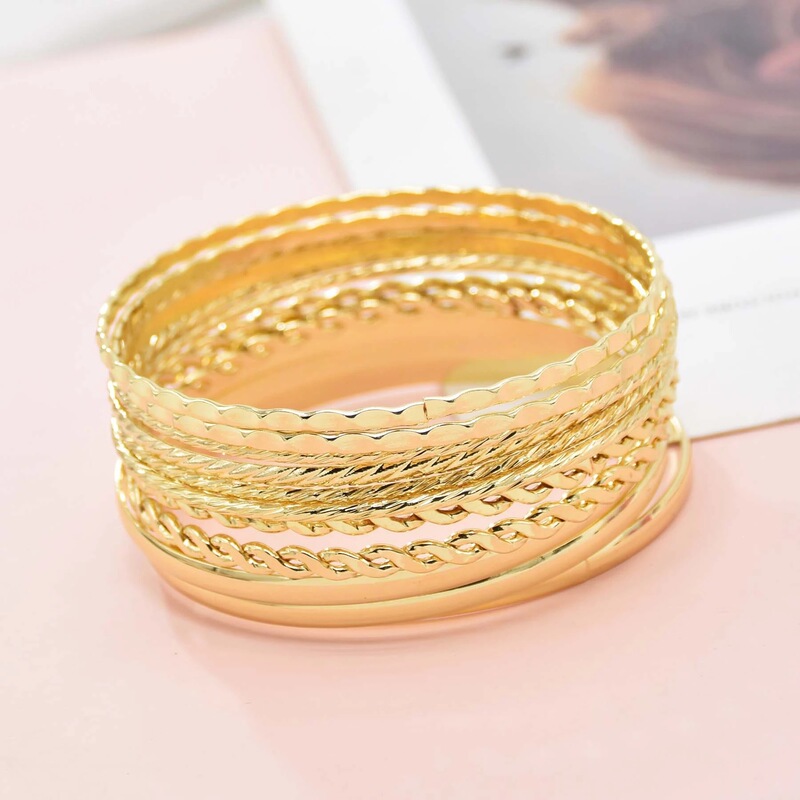 Gold bracelet multiple Bohemian ethnic style jewelry western ancient style accessories performance fine jewelry India