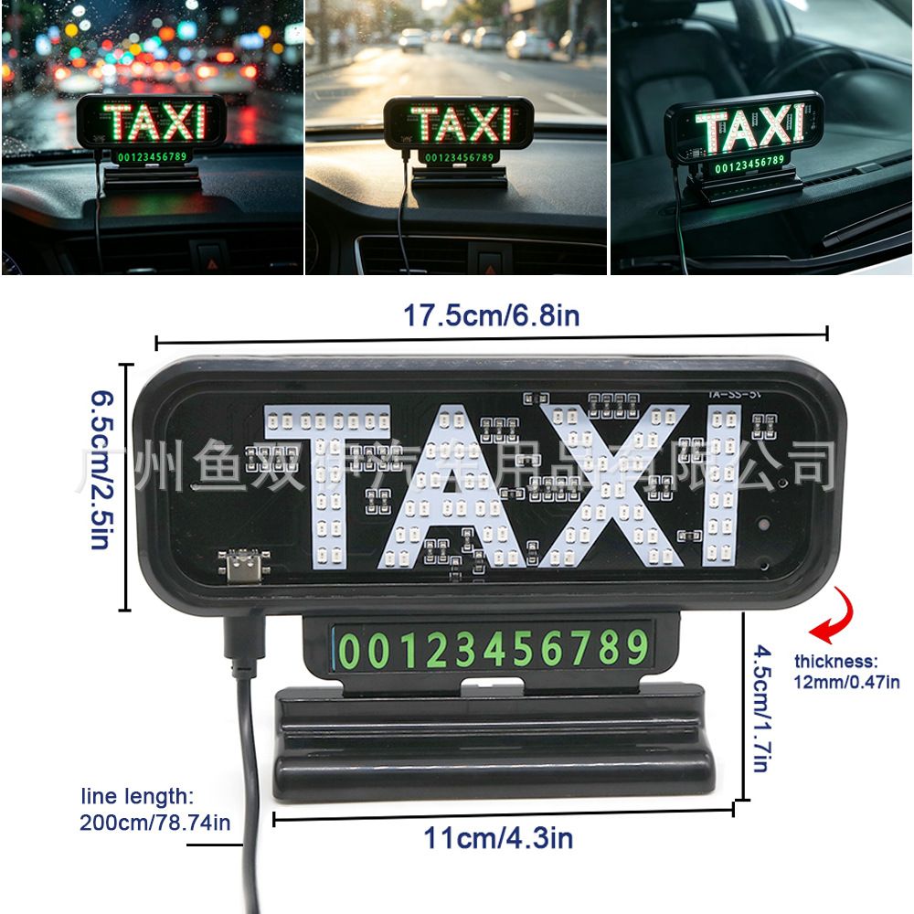 Cross-border, exclusively for LED taxi indicator lights, taxi lights, and empty car lights. USC-C interface, 5-6V, dual-color