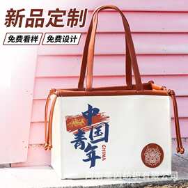 帆布袋定制印logo大牌图案高端包袋子学校政府企业帆布包订做代工