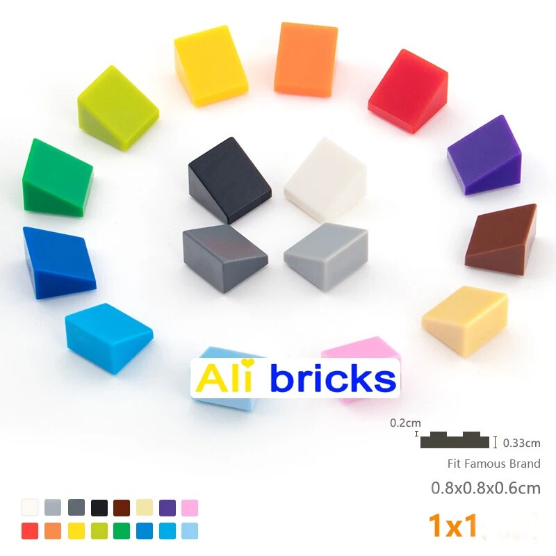 [50g] 54200 Compatible with MOC Small Particle Building Blocks 1x 1 Oblique Brick Assembled Science and Education Educational Pieces