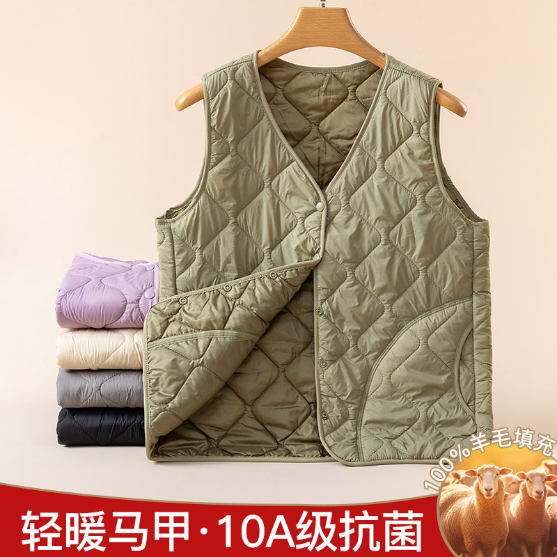 Women's Sheep Wool-Filled Vest, New Autumn and Winter Style, Fleece-Lined and Thickened, Inner Layer for Warmth, One-Piece Wholesale Women's Sheep Wool-Filled Vest, New Autumn and Winter Style, Fleece-Lined and Thickened, Inner Layer for Warmth, One-Piece Wholesale