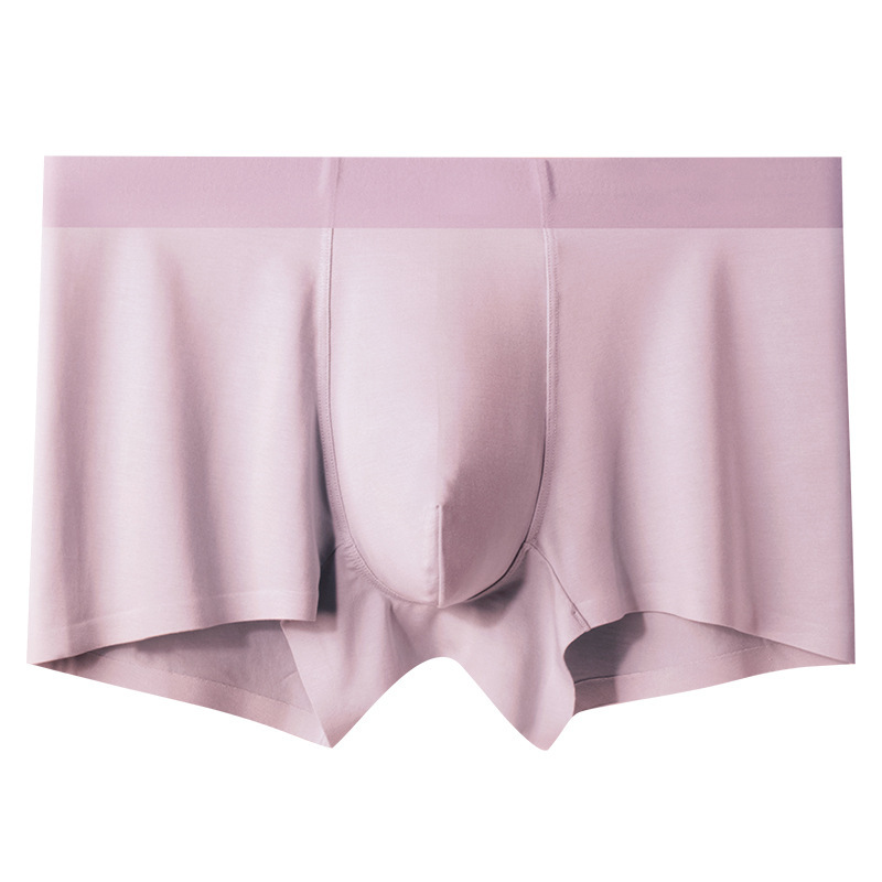 Ropa interior masculina modal personalizada, capa interior de seda de morera, bóxers transpirables sin costuras para hombre, ropa interior masculina antibacteriana