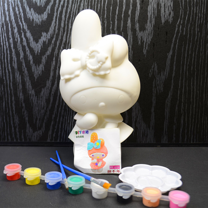 Alcancía de Conejo de Vinilo DIY para Pintar e Irrompible para Niños