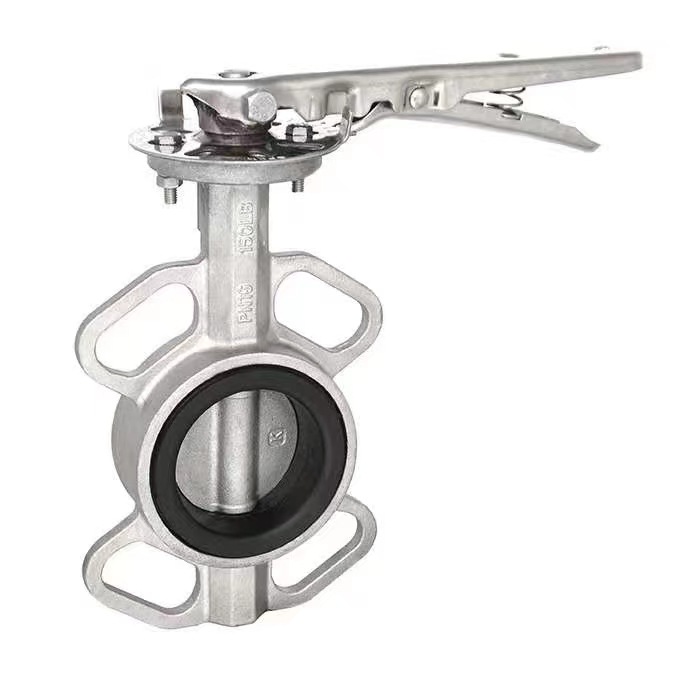 D71X-16P  DN80软密封中线不锈钢手柄对夹蝶阀