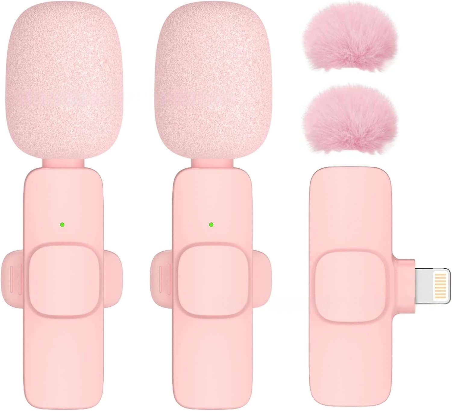 Pink K9 Double Wheat - Apple Connector + 2 bolas de pelo rosa