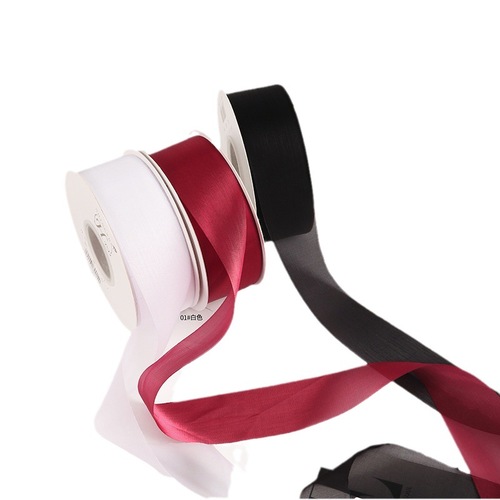 New 4.0 macaron solid color silk ribbon silk ribbon flower gift handmade diy decorative ribbon wholesale