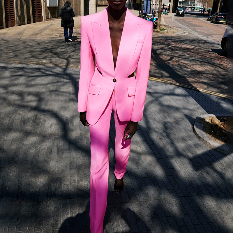 GraceChic Herbstkollektion 2025: Modischer Blazer mit figurformendem und beinschmeichelndem Design – der perfekte Anzug für Damen._voghion.com