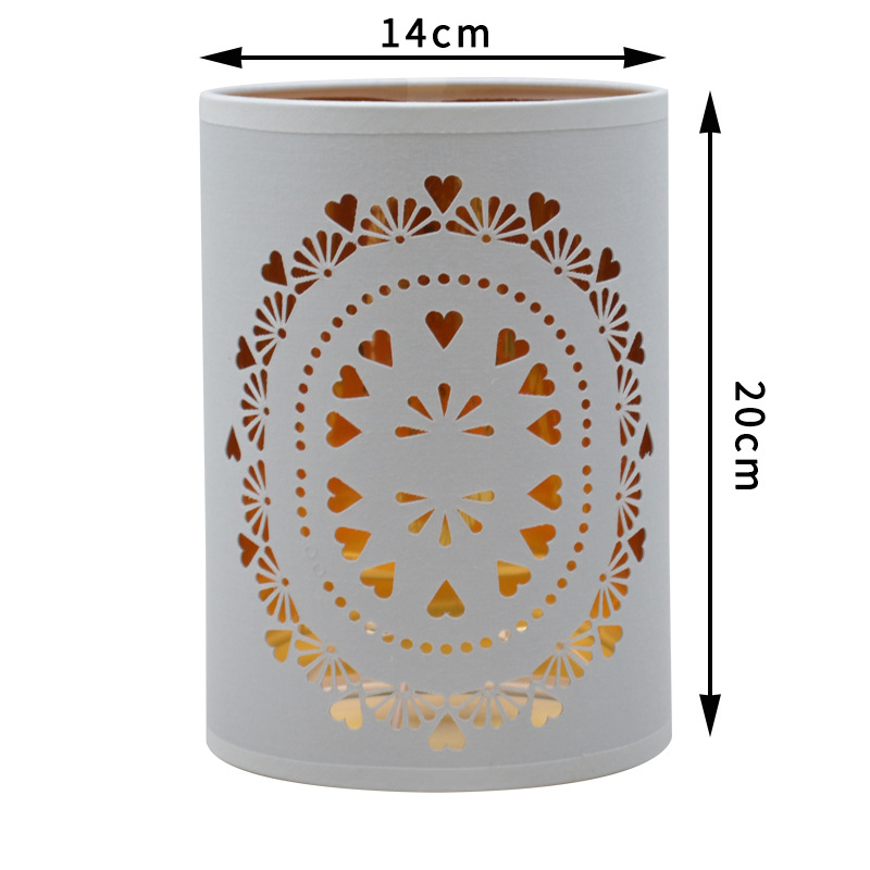 [Xianfan] nueva lámpara de mesa redonda lámpara de pared sombra retro hueco grande flor romana dormitorio sala de estar Decoración