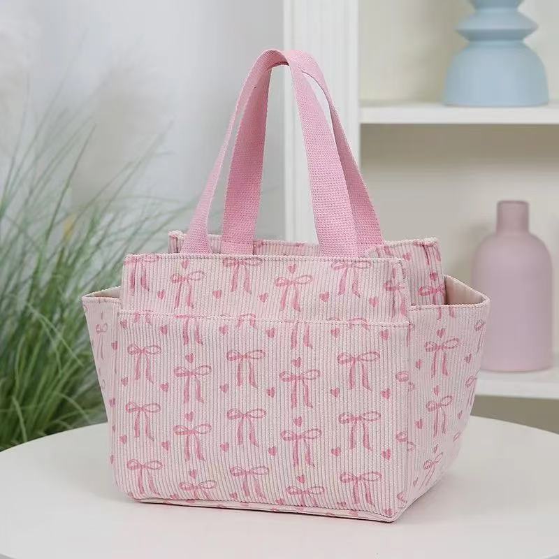Forest Style Fashionable High-Looking Mommy Bag with Bow, Large-Capacity Tote Bag, Simple Outing Student Lunch Bag for Work Forest Style Fashionable High-Looking Mommy Bag with Bow, Large-Capacity Tote Bag, Simple Outing Student Lunch Bag for Work