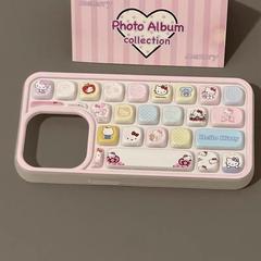 【超1千回客】ins風かわいいキーボードイラストはiPhone15リンゴ16携帯ケース14prを適用