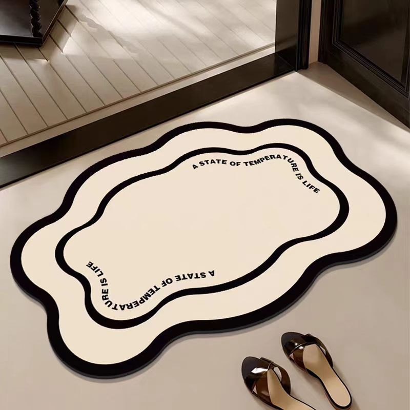 Modern Simple Bathroom Floor Mat Toilet Diatom Mud Water-Absorbent Quick-Drying Foot Mat Bathroom Non-Slip Anti-Splash Floor Mat