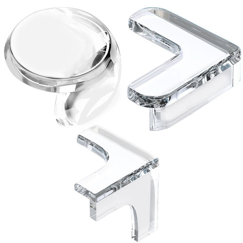Anti-collision corner table corner transparent anti-collision anti-collision corner coffee table furniture soft corner wrapping silicone protective cover