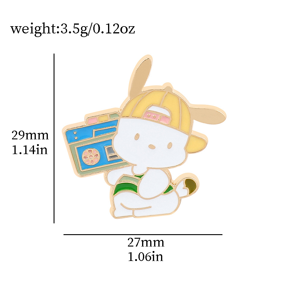 Venta caliente cien Sanrio serie de metal broche de dibujos animados coolomi Yugui perro KT gato todo-fósforo de moda insignia