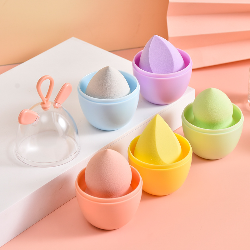 Linda mascota belleza huevo sin polvo maquillaje huevo en polvo puff traje gota de agua calabaza corte oblicuo maquillaje esponja al por mayor maquillaje huevo