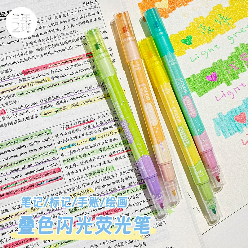 Fluorescence multicoloured high quality flashing marker, scheduler