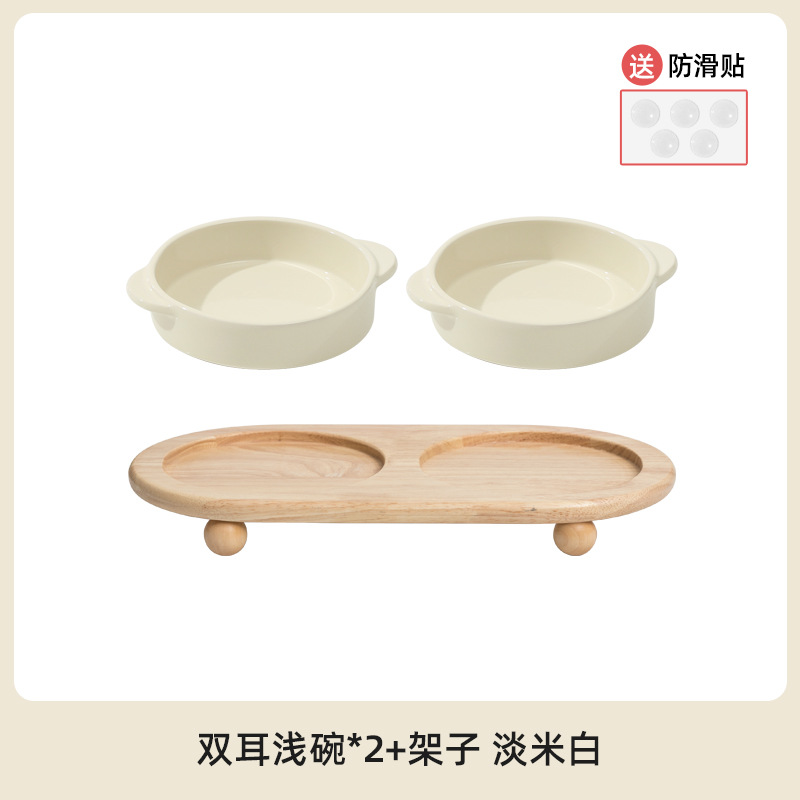 Cerámica cervical protector cuello para perros, cuenco para gatos, cuenco para gatos, cuenco para perros, cuenco para mascotas, cuenco para bebidas, cuenco doble con soporte de cuenco