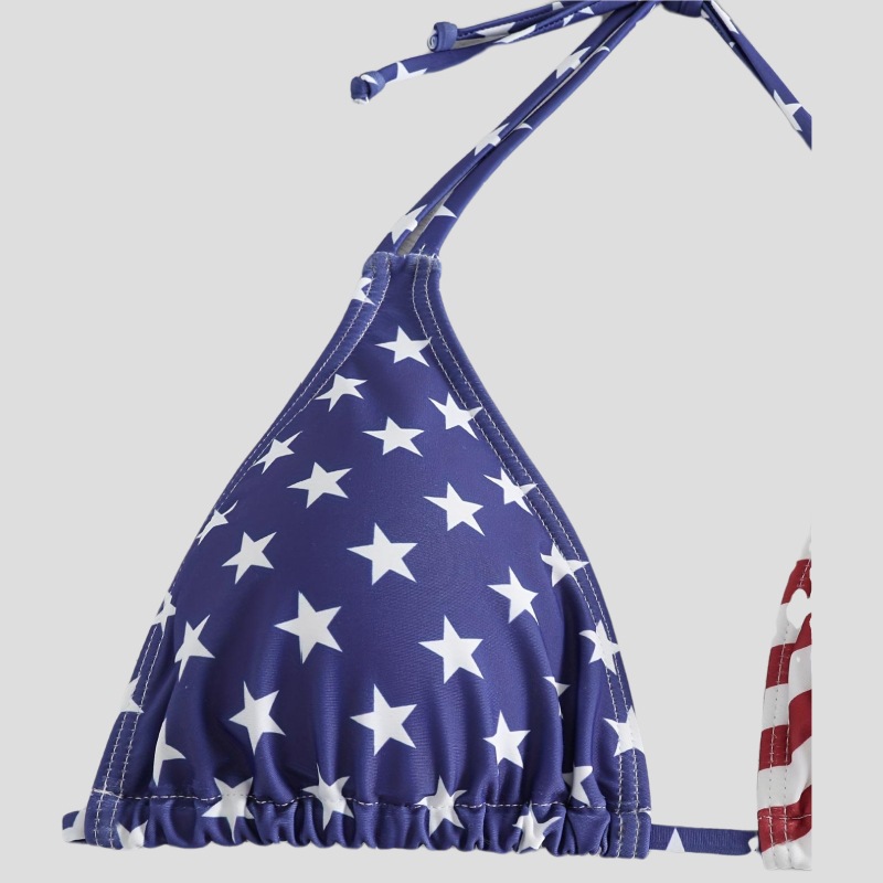 Traje de baño de las mujeres rayadas atractivas europeas y americanas todo partido Bikini de playa moda nuevo traje de baño dividido Bikini de comercio exterior