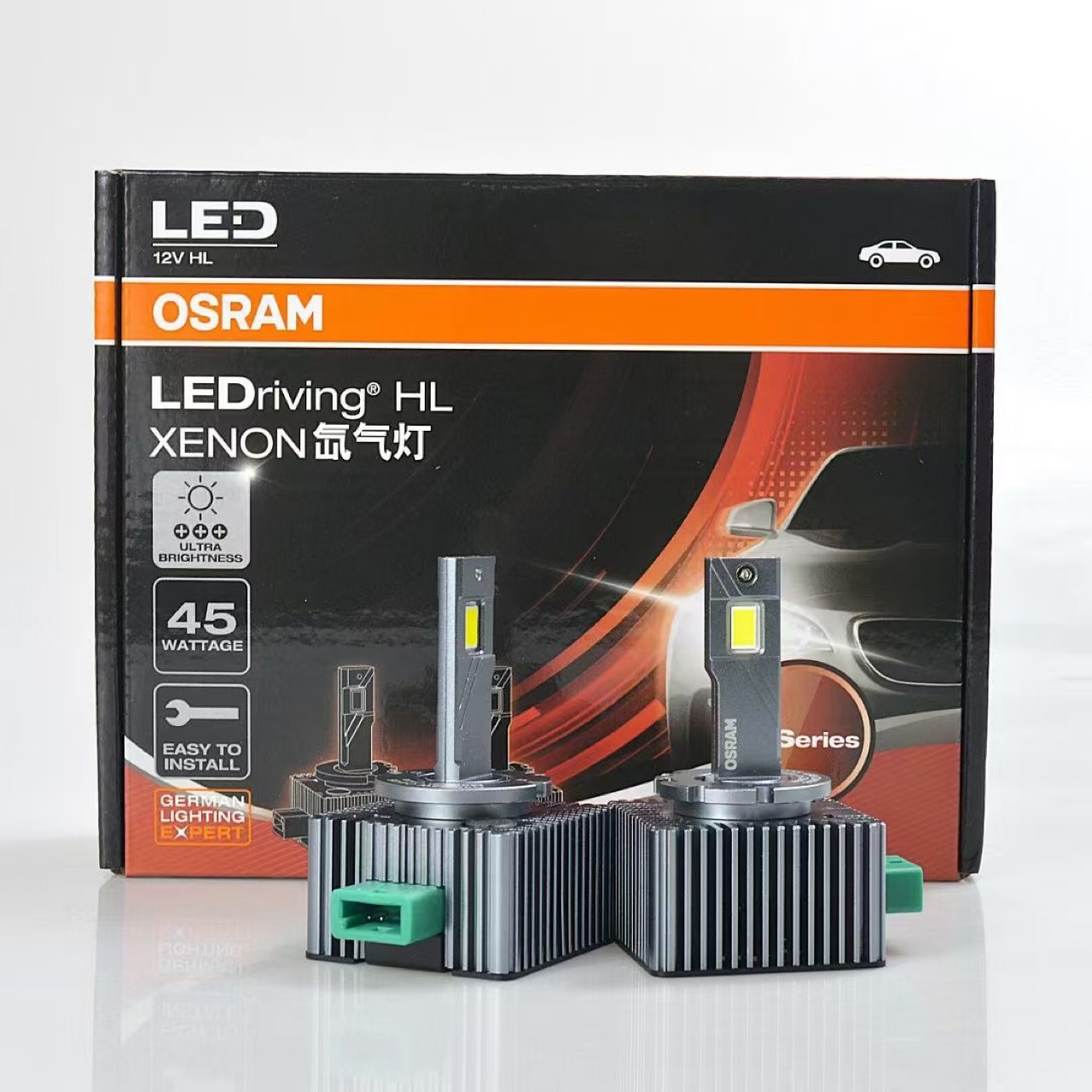 (2개) OSRAM D1S 밝은 LED 헤드 라이트 로우 빔 헤드 라이트 6000K 무손실 교체 D3S 크세논 램프의 국경 간 공급