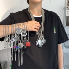欧美钛钢项链批发嘻哈街头朋克男款爆款服装配饰新款潮流毛衣链