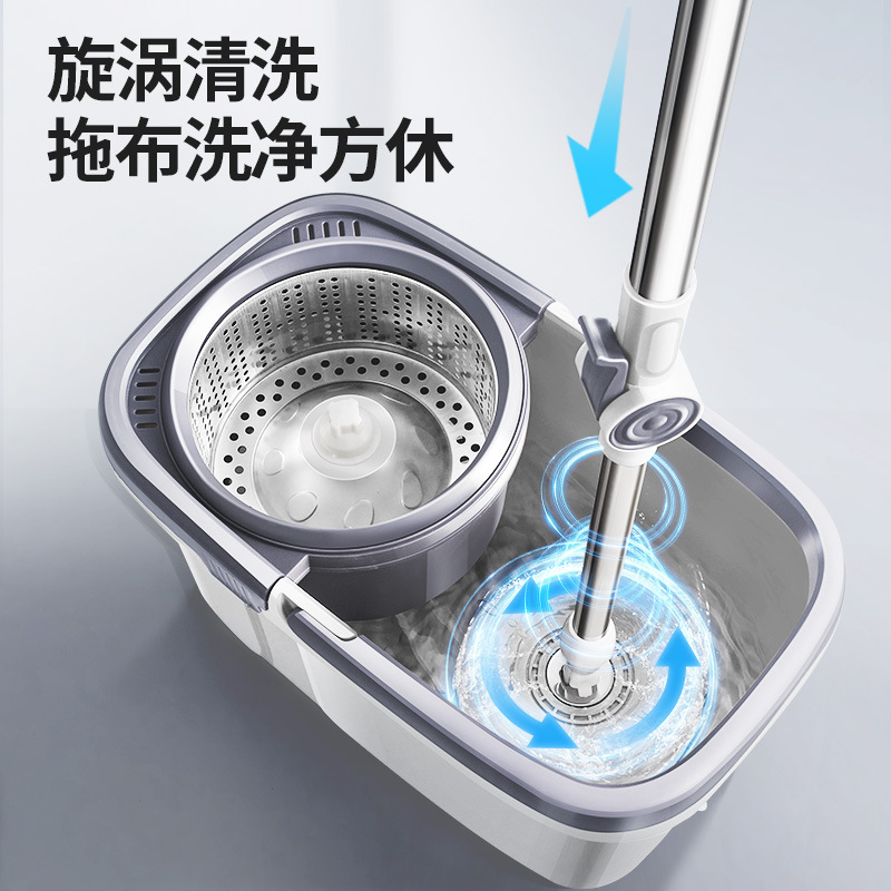 대형 분리 가능한 회전 걸레 핸즈프리 가정용 바닥 걸레 유물 한 걸레 자동 건조 걸레 물통
