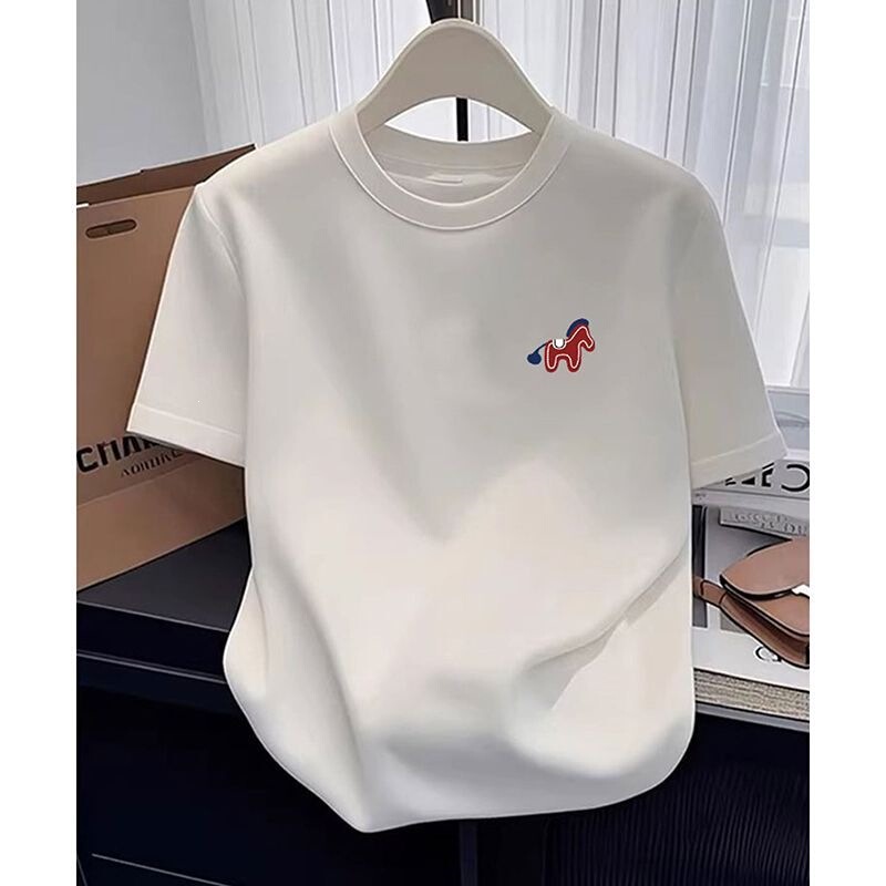 2026 New Style Pure Cotton Short-Sleeve T-Shirt for Women, White Straight-Cut, Youthful and Fashionable Top for Summer Wear 2026 New Style Pure Cotton Short-Sleeve T-Shirt for Women, White Straight-Cut, Youthful and Fashionable Top for Summer Wear