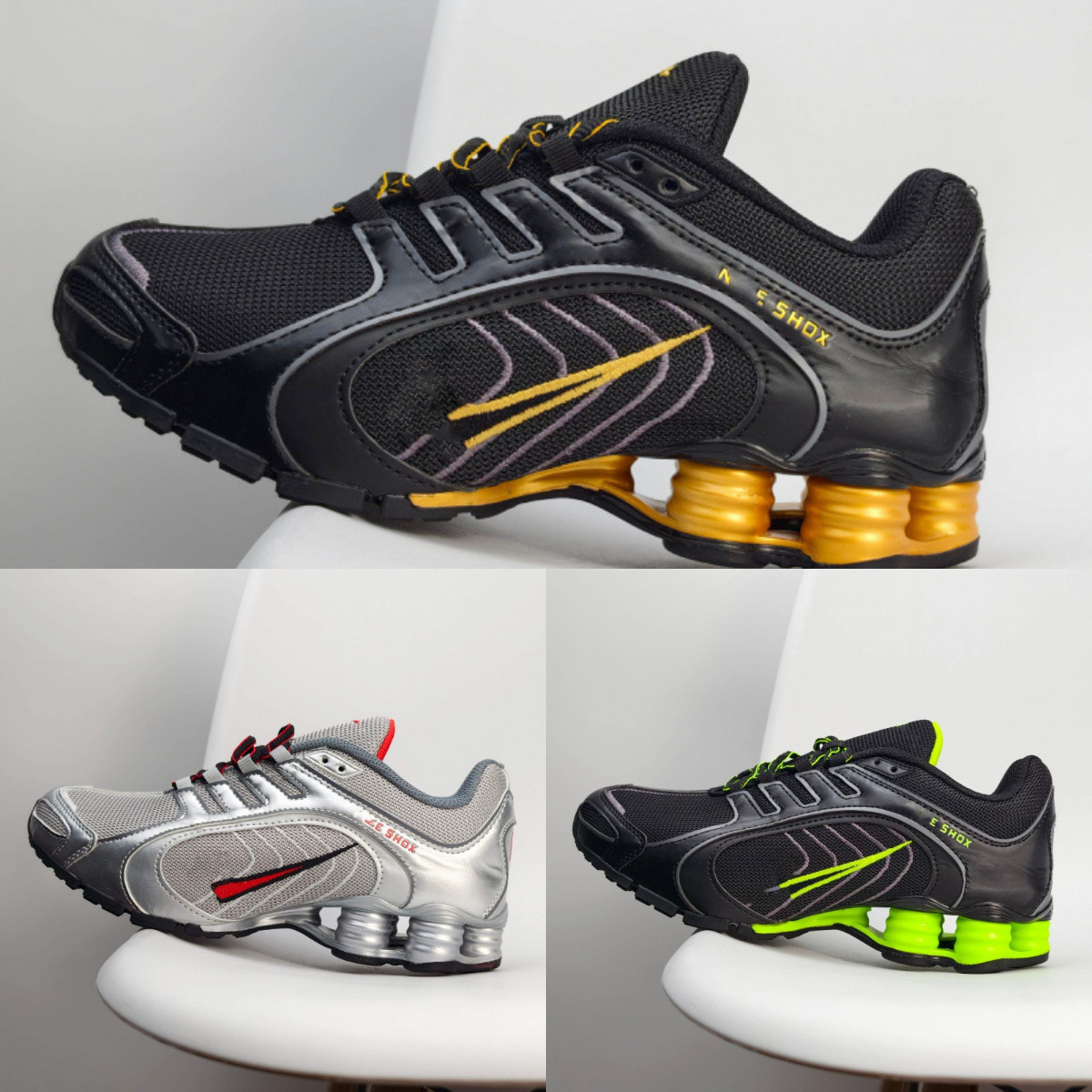 Putian pure original cross-border shox r4 air-cushioned running shoes, mechanical shock absorption, retro dad shoes, millennium style, unisex