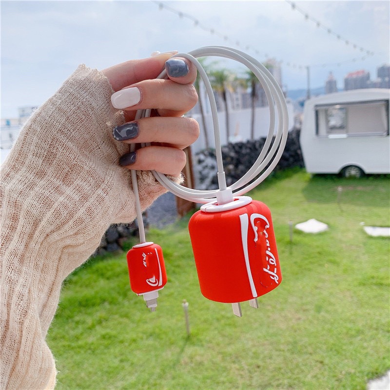 Adecuado para Apple Cargador Funda protectora para cable de datos Funda protectora para cable de carga de 20W Funda protectora para cabezal de carga