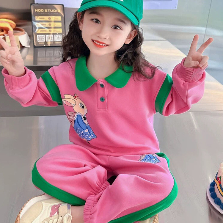 Girls' Fashion Winter Set, Western Style Spring and 2023 New Children's Internet Red Autumn Baseball_voghion.com