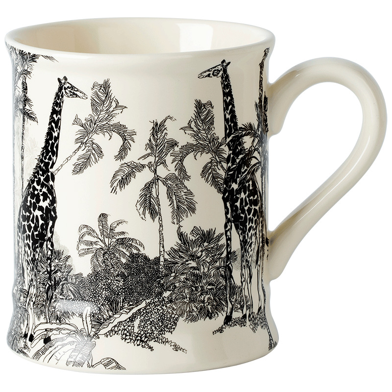 Francés retro taza de agua Cerámica puede entrar horno microondas caja color independiente Oficina nicho ins leche avena