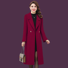 中年妈妈装羊毛风衣2025冬季女装羊绒长款大衣气质显瘦大码女外套