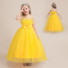 Yellow suit, wedding dress, small princess costume, tulle