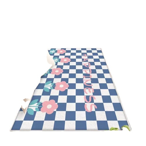 Crystal Velvet Material Simple Style Home Bedroom Bedside Rug Barefoot Soft Dustproof Stain Resistant Mat Absorbent Rugs