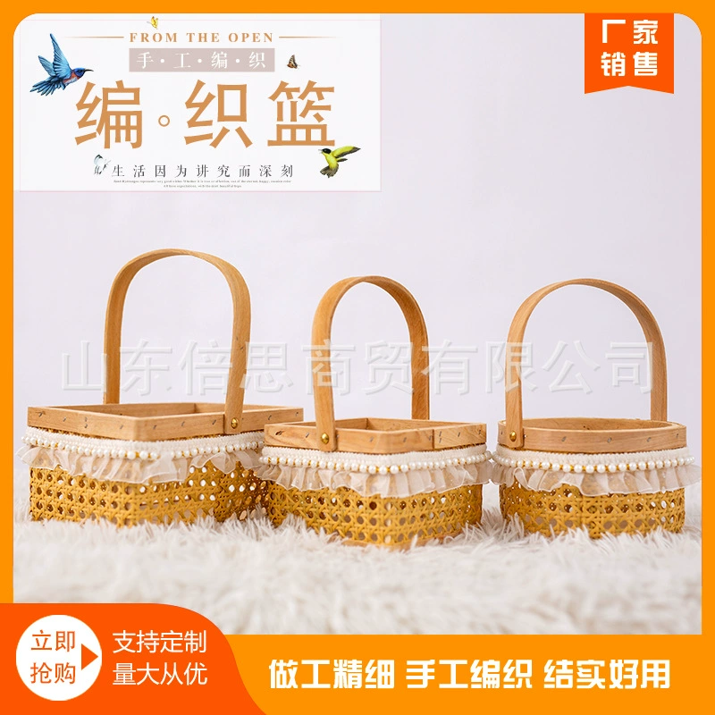Производитель Оптовая Flower Basket, Венок корзина искусство цветов, композиция Цветочная арт-режим, Фестиваль, Пасхальная корзина, сувенир, подарочная корзина, свадебная упаковочная корзина