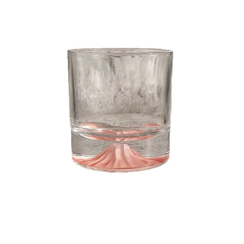 Tazas de nicho de diseño de vidrio simple tazas de agua caseras de whisky tazas de montaña de nieve rosa tazas de cóctel