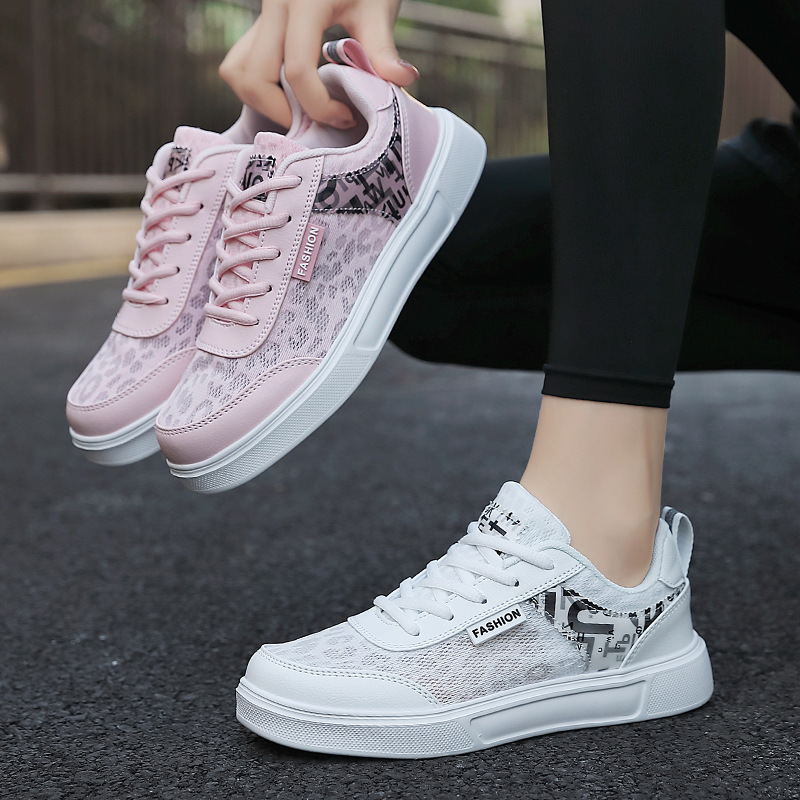 White shoes women's daily leisure sneaker travel shoes fried street shoes outdoor hiking shoes non-slip breathable running shoes