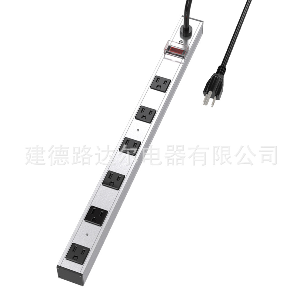 ETL认证机柜排插美标防浪涌保护PDU金属美规拖线板Power Strip