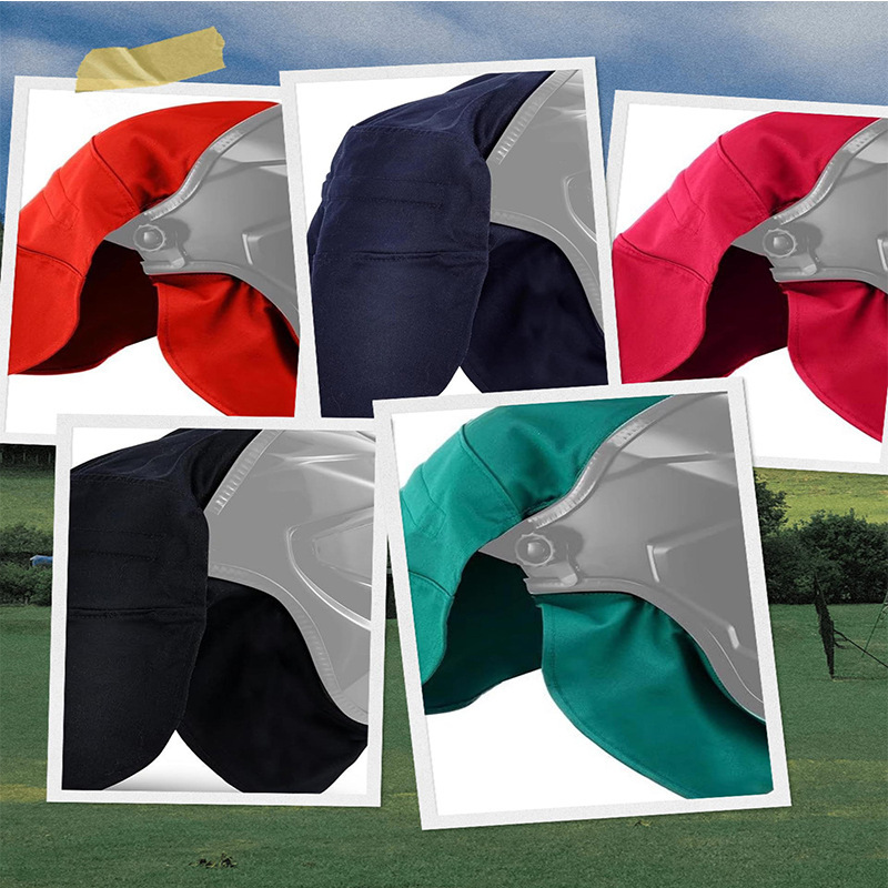 2 Pieces Welding Helmet Cover and Helmet Bib Set, Welding Accessories with Press Fit Seal, Protect Neck