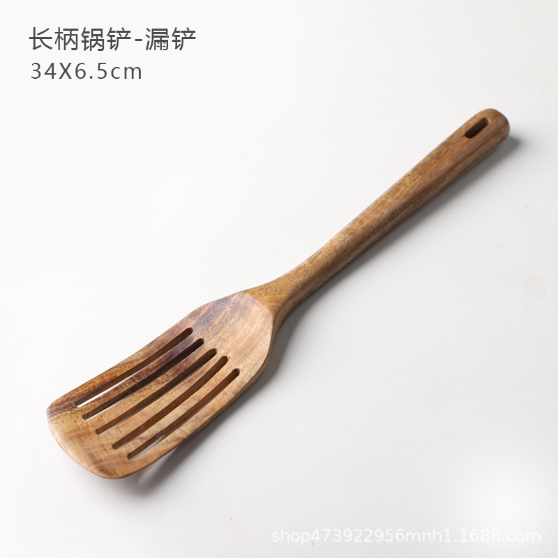 家庭用アカシアの木の調理器具セットのグレープフルーツの長い柄のスプーンの木製のスプーンは鍋のシャベルの卸売りにくっつかないです。|undefined