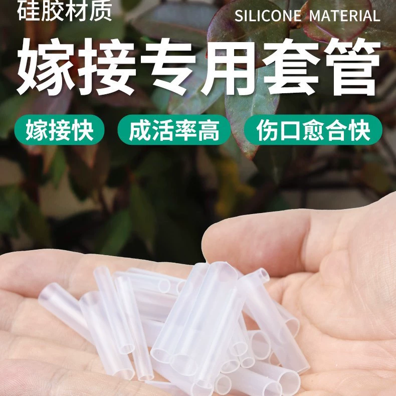 Оптовые силиконовые прививочные трубки для овощных и фруктовых деревьев, садовые прививочные трубки для цветов и страстных фруктов с высоким процентом выживаемости