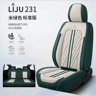 Full Surround Leather New Model Car – Universal seat cover - rice-green-standard-edition